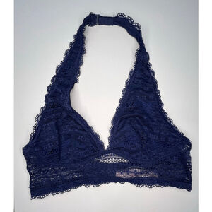 Victoria's Secret Navy Blue Lace Halter Style Bralette